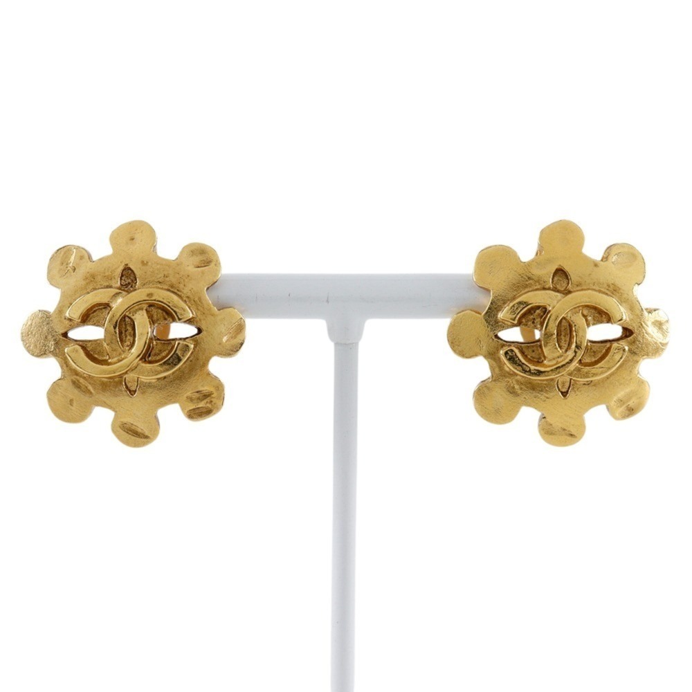 CHANEL Authentic Logo Earrings
